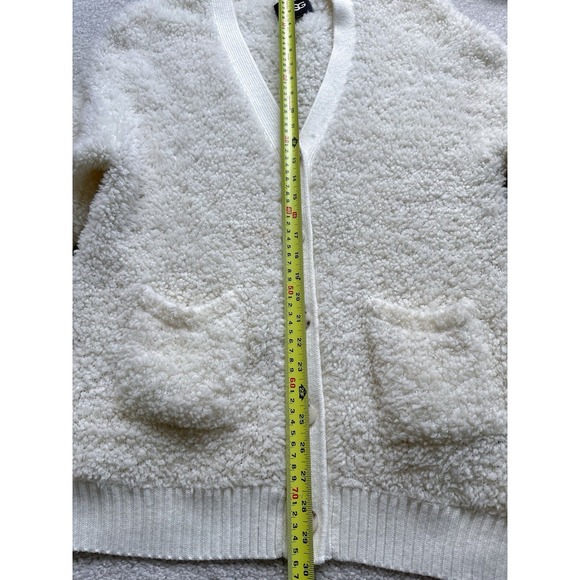 UGG Plaster Sherell Cloudfluff Wool Blend V Neck Cardigan Sweater LARGE - Picture 8 of 10
